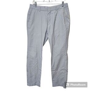 Louis Castel Men's Gray Flat Front Chino Pants 32x29